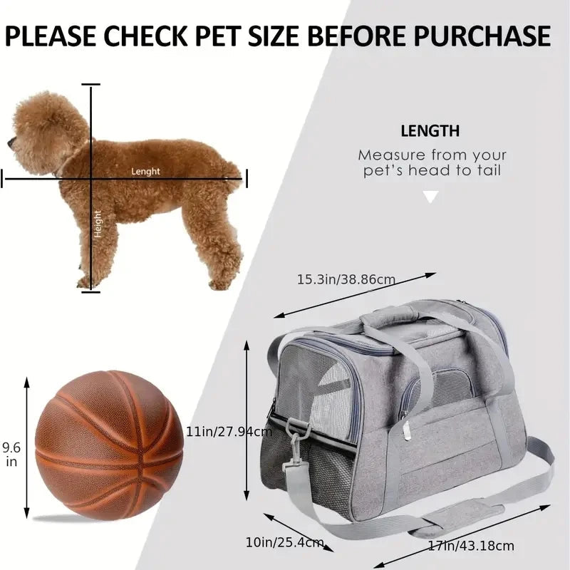 Pet Carrier for Large and Medium Cats, Soft-Sided Pet Carrier for Big Medium Cats and Puppy, Dog Carriers Horizon