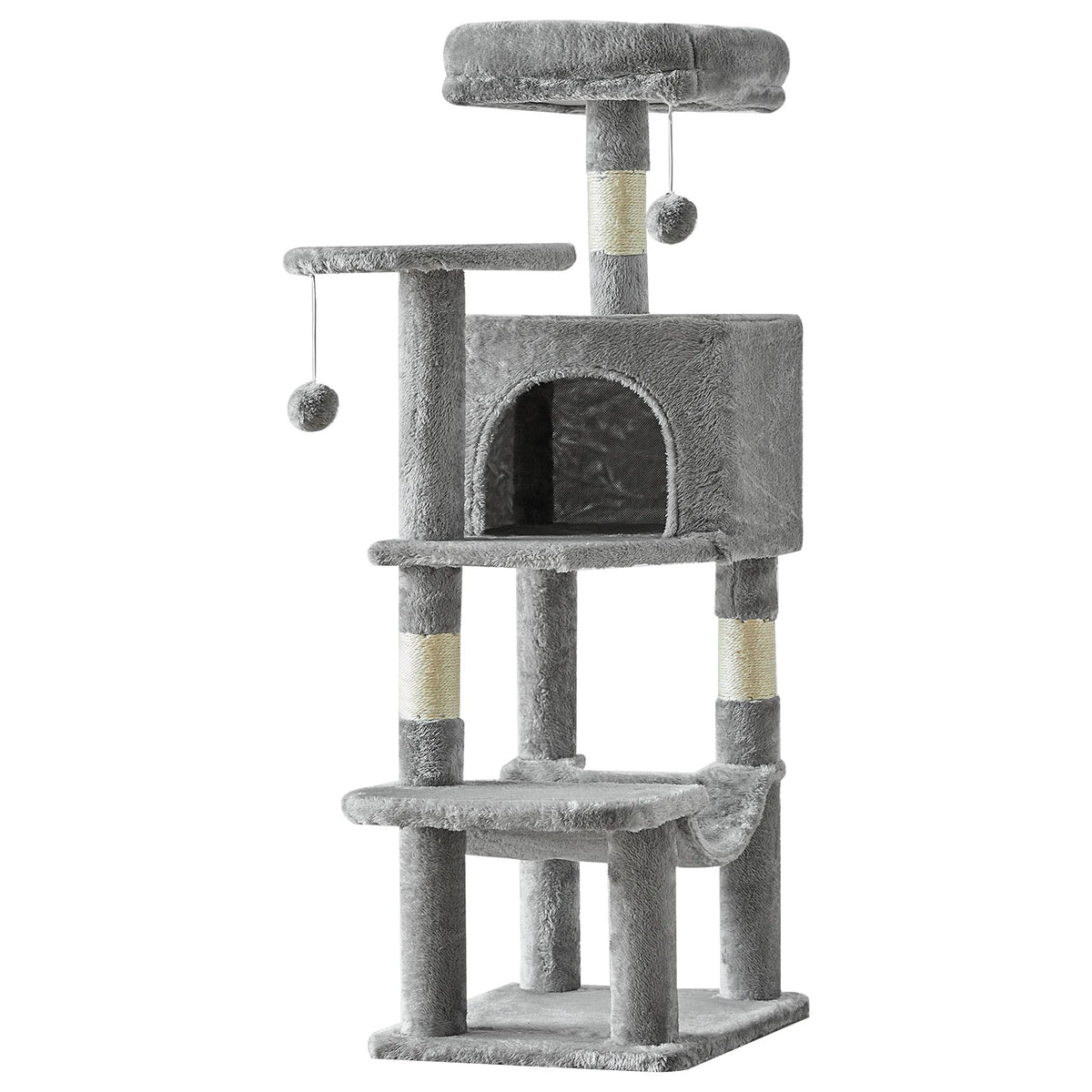44 Inch Tall Cat Tree Tower for Multiple Cats with Sisal Scratching Posts Condo Perch Platform Indoor Cat Furniture Pet Horizon