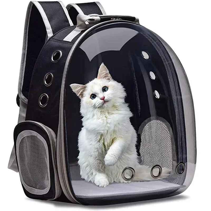 Portable Cat Pet Carrier Backpack Transparent Capsule Bubble Pet Backpack Small Animal Puppy Kitty Breathable Carrier for Travel Horizon