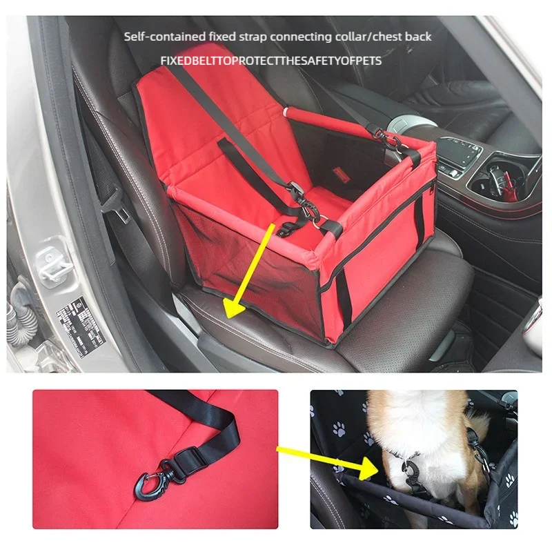 Dog Car Seat Cover Foldable Hammock Pet Harness Cat Bag Basket Stable and Foldable Travel Pet Dog and Cat Safety Car Seat Horizon