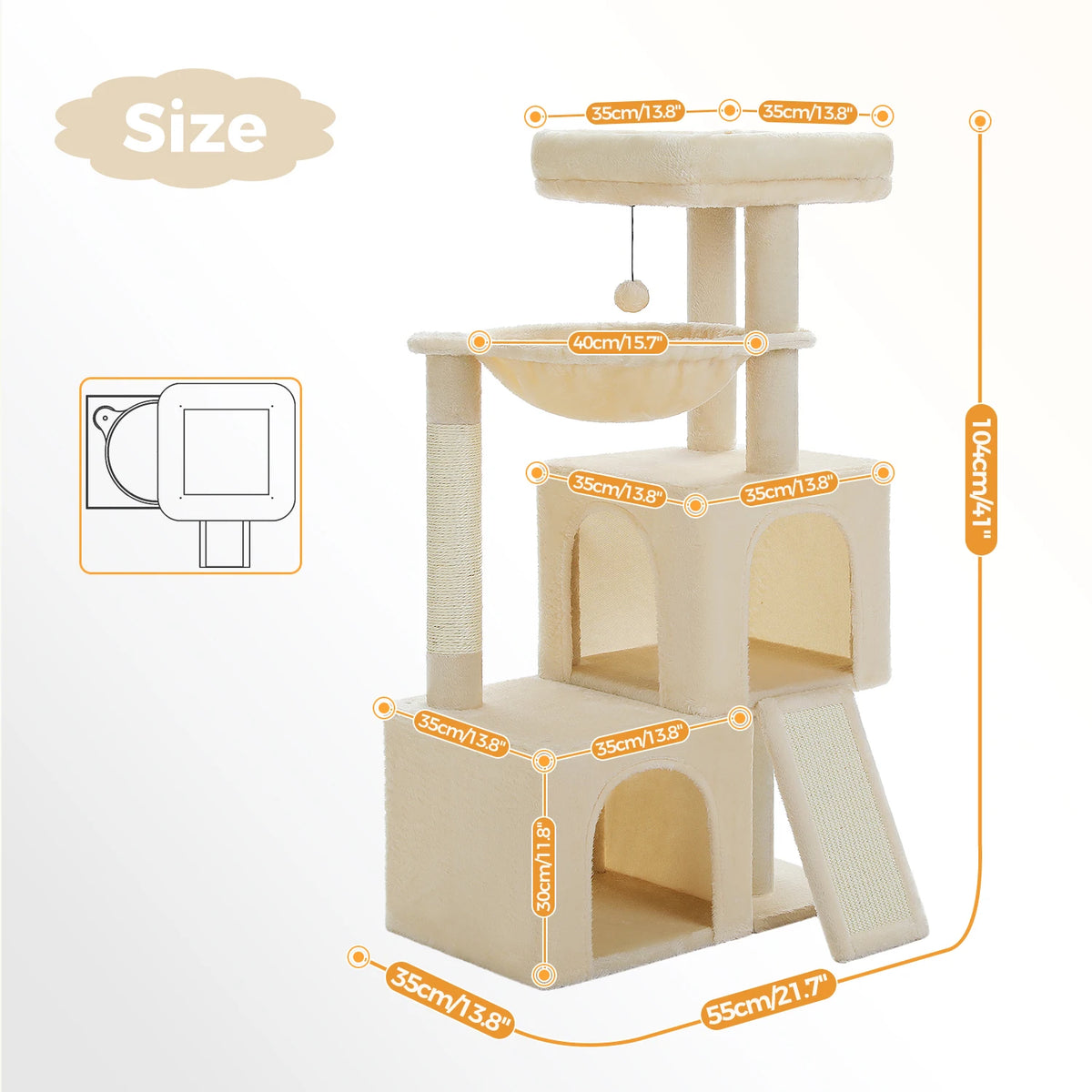 large multi-level cat tree for indoor cats
