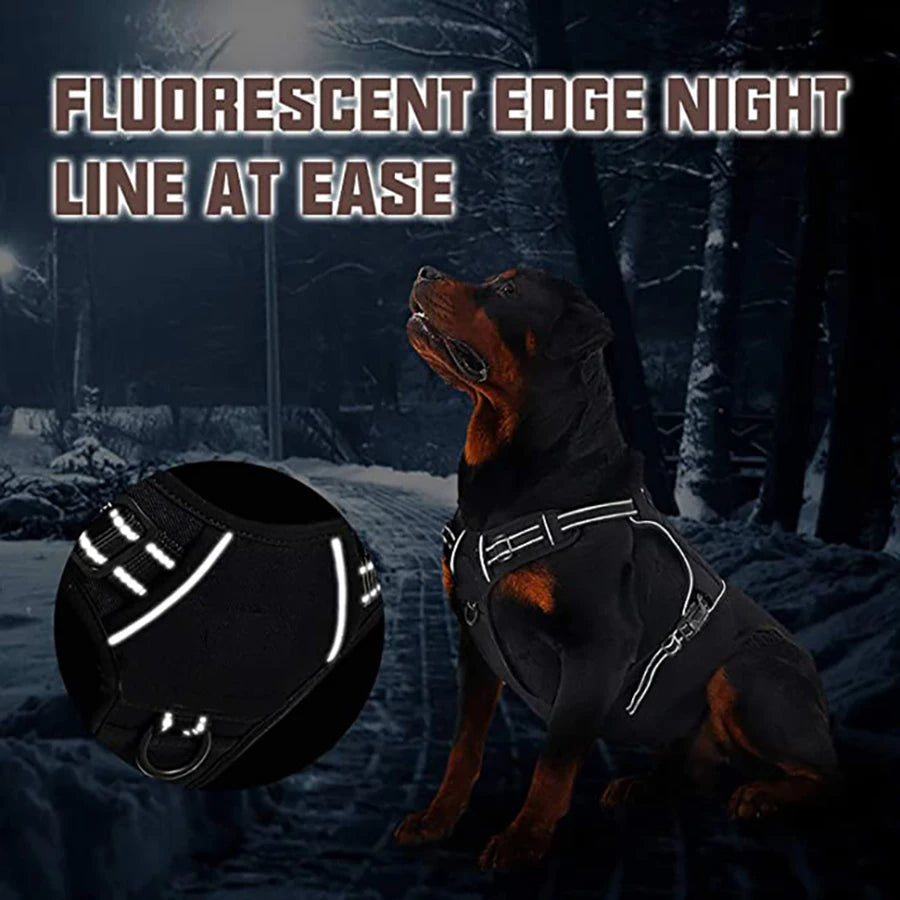 Tactical Military Dog Harness with Reflective Straps & Control Handle Horizon