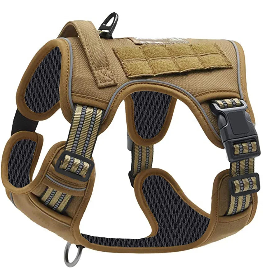 Tactical Military Dog Harness with Reflective Straps & Control Handle Horizon