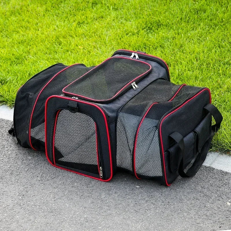 Portable Cat Backpack Carrier Foldable Expandable Pet Travel Bag Airline Approved Breathable Pet Carrier for Dog Pet Accessories Horizon