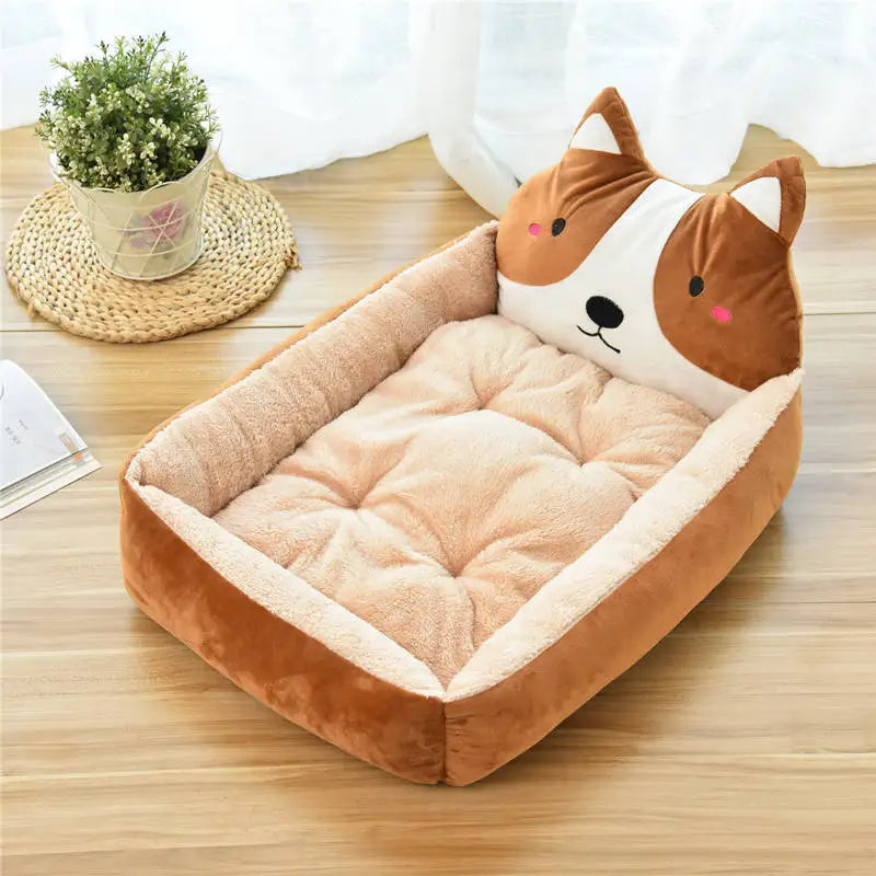 Winter Warm Puppy Cat Bed Sofa Washable Cartoon Pet Beds for Small Dogs Cats Yorkies Katten Kennels Pets Products Accessories