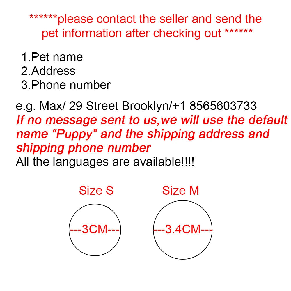 Custom Dog ID Tag Engraved Retro Personalized Name ID Tag For Dogs Cats Puppies Round Metal Nameplate Pet Products Horizon