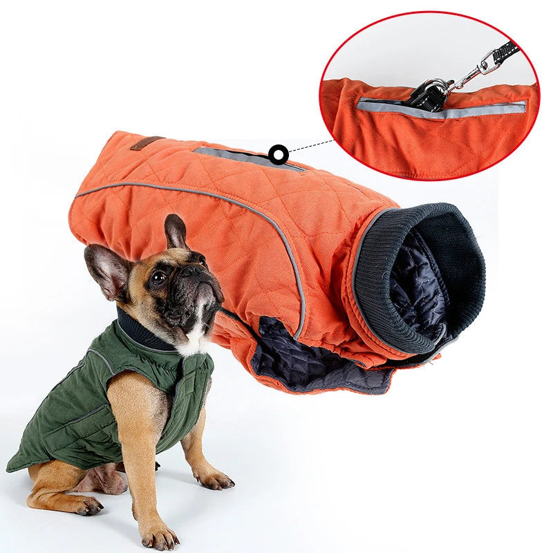 Dog Clothes Winter Dog Coat Pet Warm Jacket Vest New Big Dog Retro Cozy Thick Vest Clothing 6 Colors