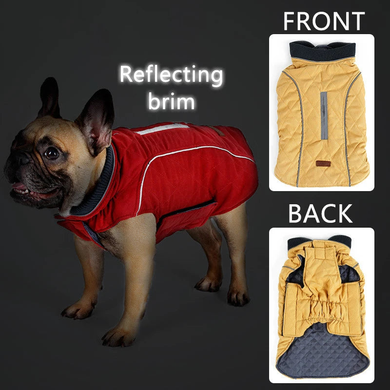 Dog Clothes Winter Dog Coat Pet Warm Jacket Vest New Big Dog Retro Cozy Thick Vest Clothing 6 Colors