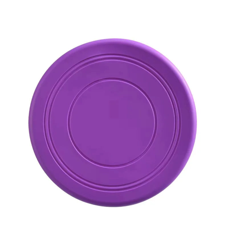 Pet Flying Disc Interactive Training Toy Outdoor Throwing Soft Rubber Flying Saucer For Dogs Exercise Play Fetch Training Supply