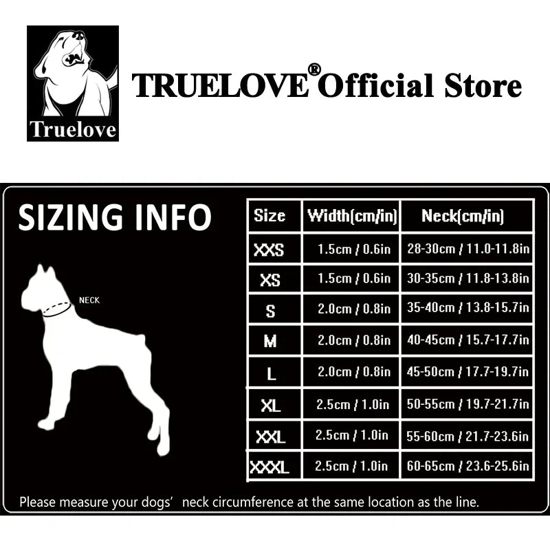 Truelove Adjustable Mesh Padded Pet Dog Collar 3M Reflective Nylon Dog Collar Durable Heavy Duty for All Breed All Weather 8Size