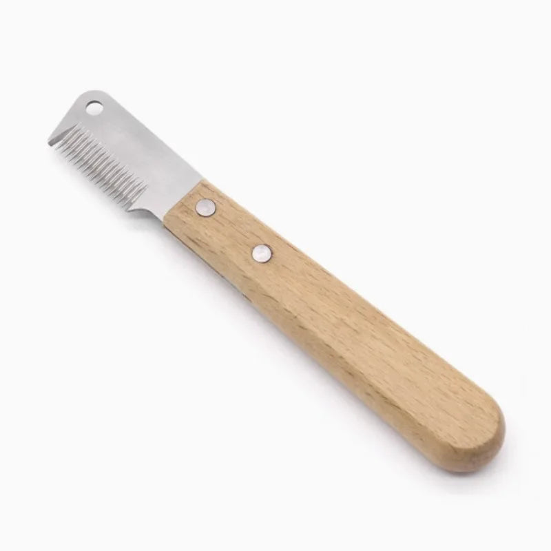Dog Grooming Tool Kit, Wooden Handle Dog Deshedding Comb,Dematting Rake - for Deshedding,Pet Hair Removal, Pet Grooming Supplies