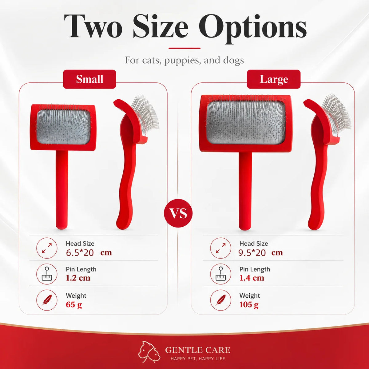 Professional Pet Grooming Pin Brush — Stainless Steel, Long Handle Horizon