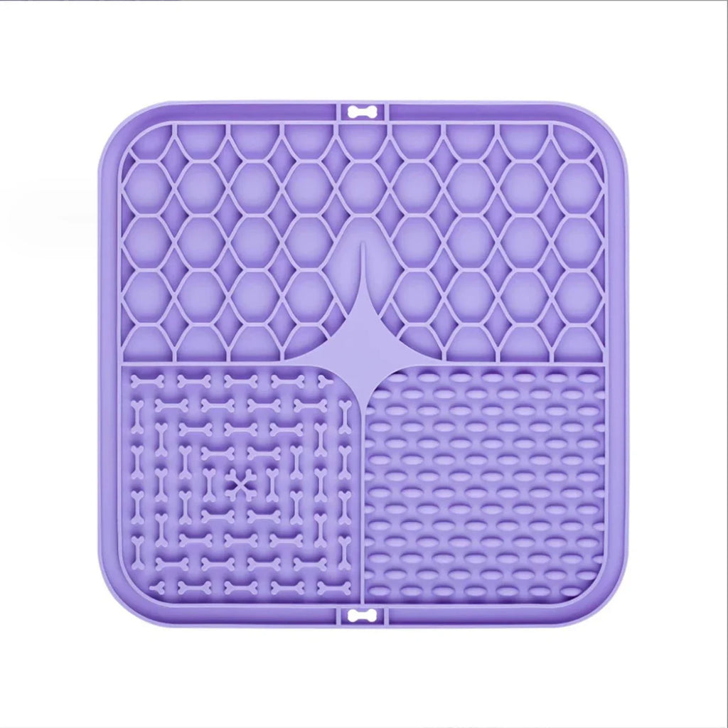 Silicone Dog Lick Mat Slow Feeder with Suction Cup Boredom Buster Bathing Grooming Distraction Licking Pad for Dogs Cats