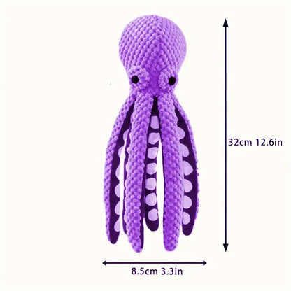 Octopus Squeaky Dog Toy — Indestructible for Aggressive Chewers Horizon