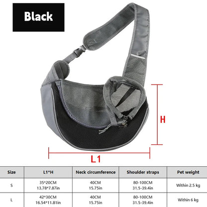 1Pc Dog out backpack,Dog Sling Carrier Breathable Mesh Travel Crossbody Bag For Puppy Cat Hiking Camping Horizon