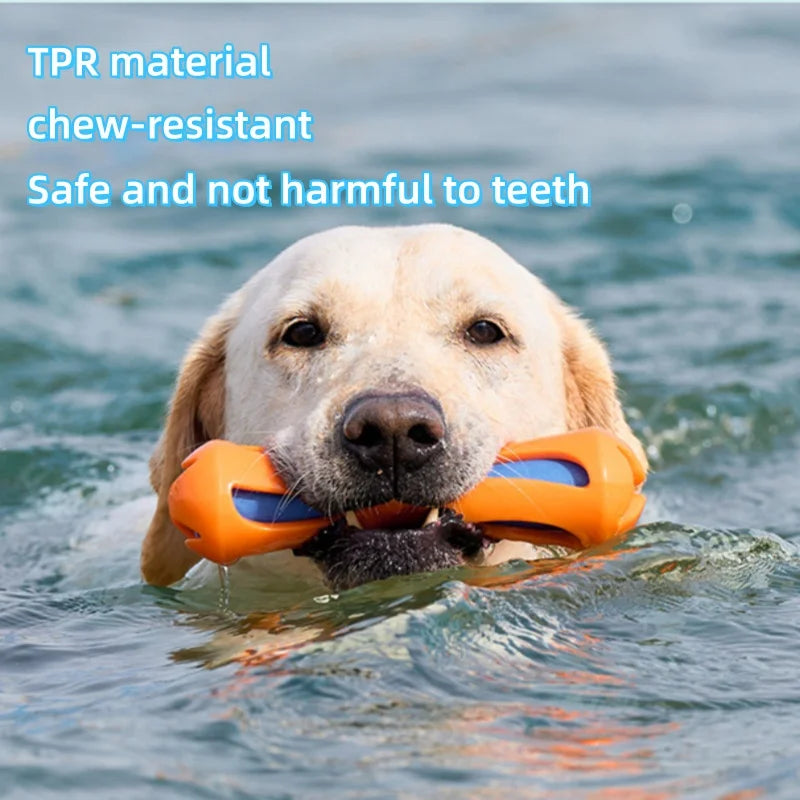 Floating Dog Water Toy for Pool | Indestructible Bite Resistant Rubber Stick | Interactive Fetch Toy for Swimming Beach