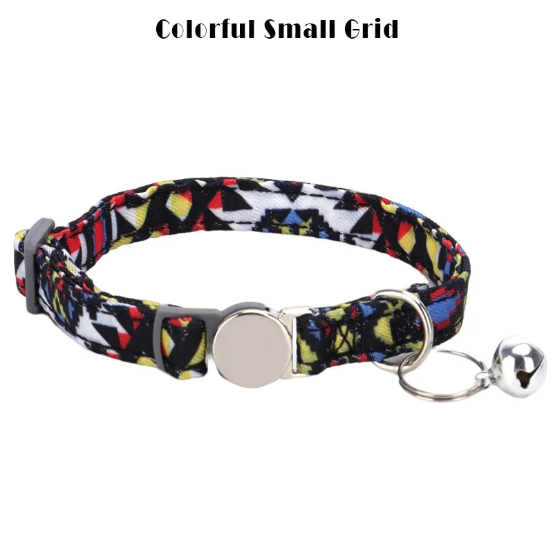 Personalized Cat collar with Bell Safety Buckle Customized Nametag Puppy Kitten Necklace Free Engraving Name ID Tag Nameplate