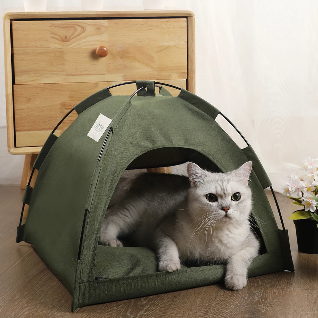 Pet Tent Bed Cats House Supplies Products Accessories Warm Cushions Furniture Sofa Basket Beds Winter Clamshell Kitten Tents Cat Horizon