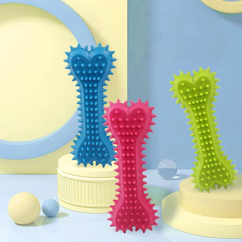 1/3pcs Pet Bone Shape Teeth Chew Toy Soft Rubber Bite-resistance Grinding Chewing Toys for Small Dogs Training Pet Supplies