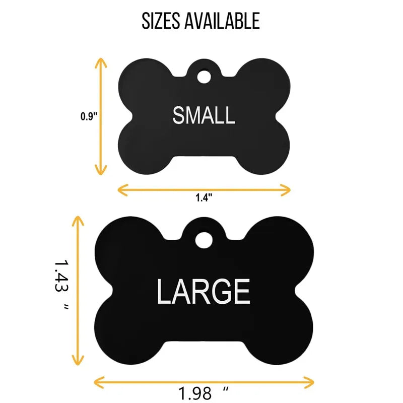 Personalized Pet ID Tag Dog Cat Nameplate Address Number Aluminum Collar Accessories Free Engraving ID Tags for Collar