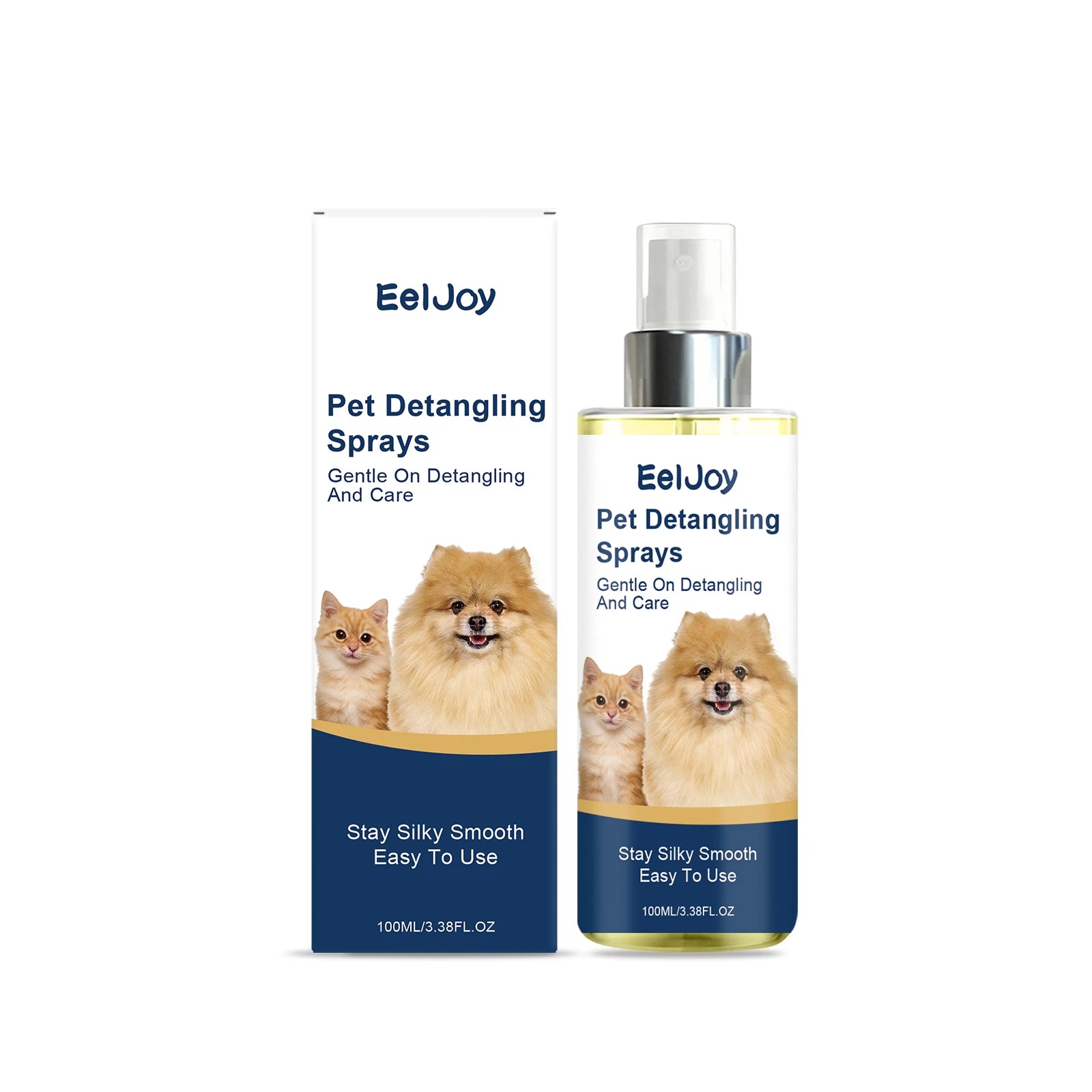 Pet Hair Detangling Spray Dogs Cats Conditioner Anti-Static Tangle Free Knot Remove Frizzy Smoothing Shiny Pet Fur Gentle Spray