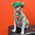 A Set Cat Clothes Funny Costume Convenience Store Employee Cosplay Creative Pet Party Kitten Jumpsuits Novelty Dress Up Costume