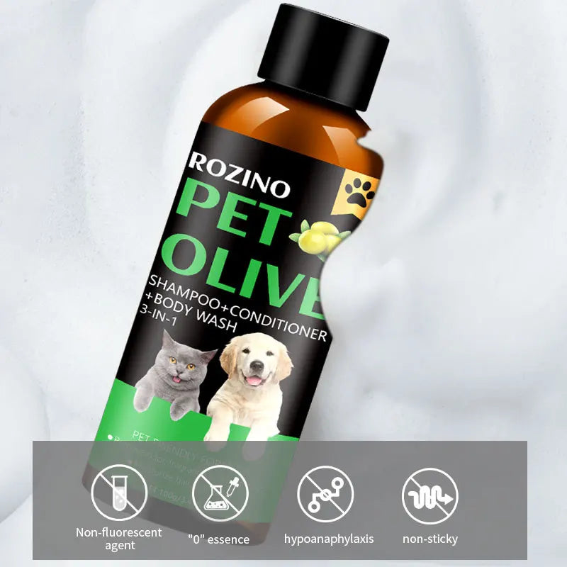 Pet Shampoo and Conditioner Based Olive Shower Gel Does Not Contain Harmful Substances Suitable for Pet Cats and Dogs