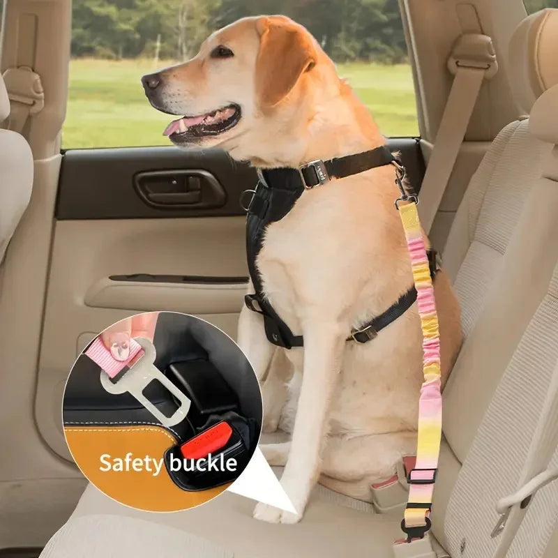 Adjustable Elastic Pet Car Seat Belt Dog Cat Single Dual Safety Restraint Leash for Vehicle Travel