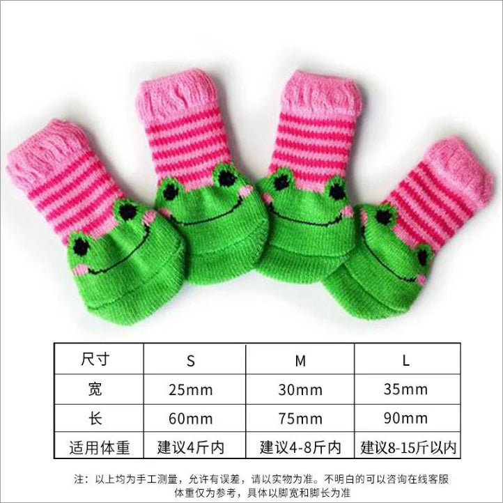 Dogs Anti-Slip Waterproof Soft-Soled Shoes Prevent Falling off Dog Socks for Outdoor Wear Resistant Slip-On Pet Footwear
