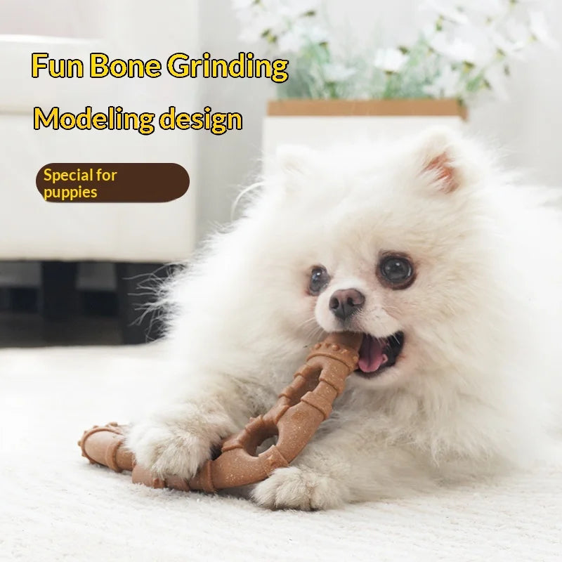 Dog toys imitation bone teething sticks resistant to bite teeth cleaning self-hi and relieveboredom dog toys for large dogs dogs