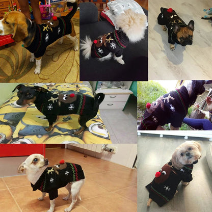 Christmas Holiday Dog Sweater — Warm Autumn &amp; Winter Outfit Horizon