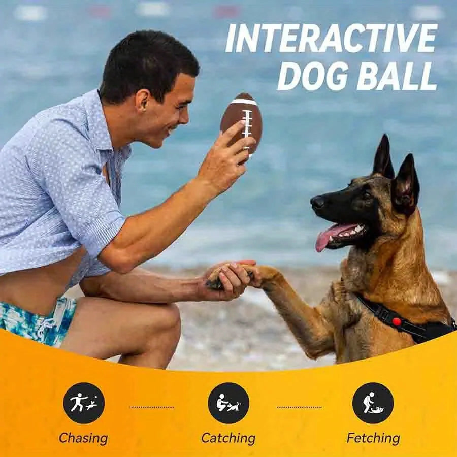 6.7" Inflated Balls for Dogs, Durable Dog Football Toys for Aggressive Chewers Large Rugby Balls Floating Dog Toys for Water JXB