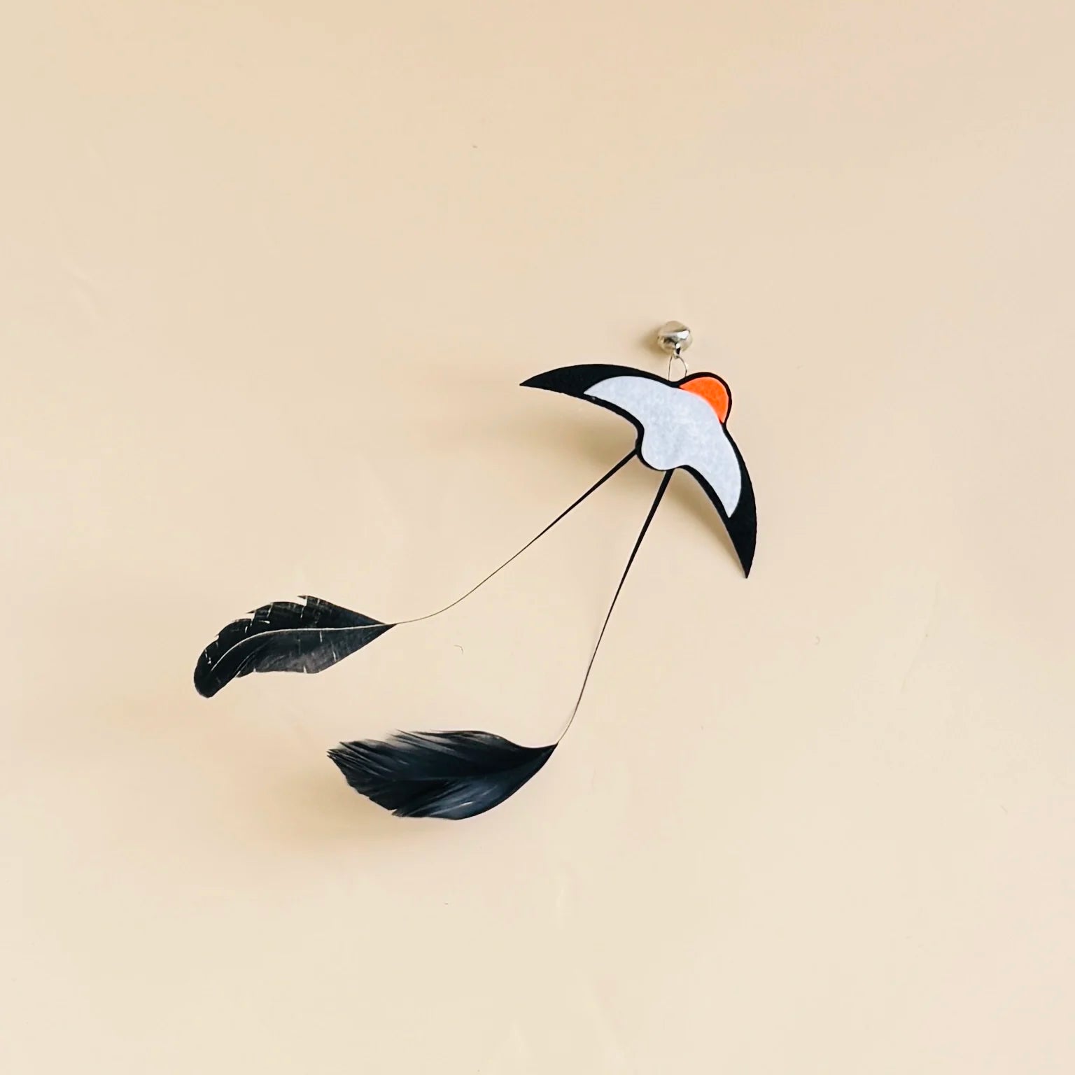 Interactive Cat Toy Funny Simulation Bird Feather with Bell Cat Stick Toy for Kitten Playing Teaser Wand Toy Pet Cats Supplies