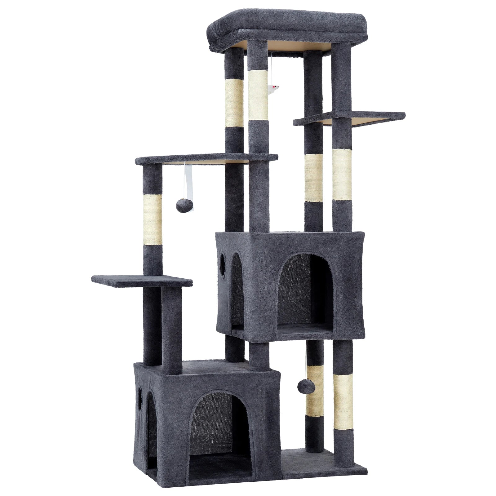 Multi-Level Cat Tree Tower for Large Cats Maine Coons with Perch Condos Sisal Scratching Posts Play Toys Indoor Cat Furniture