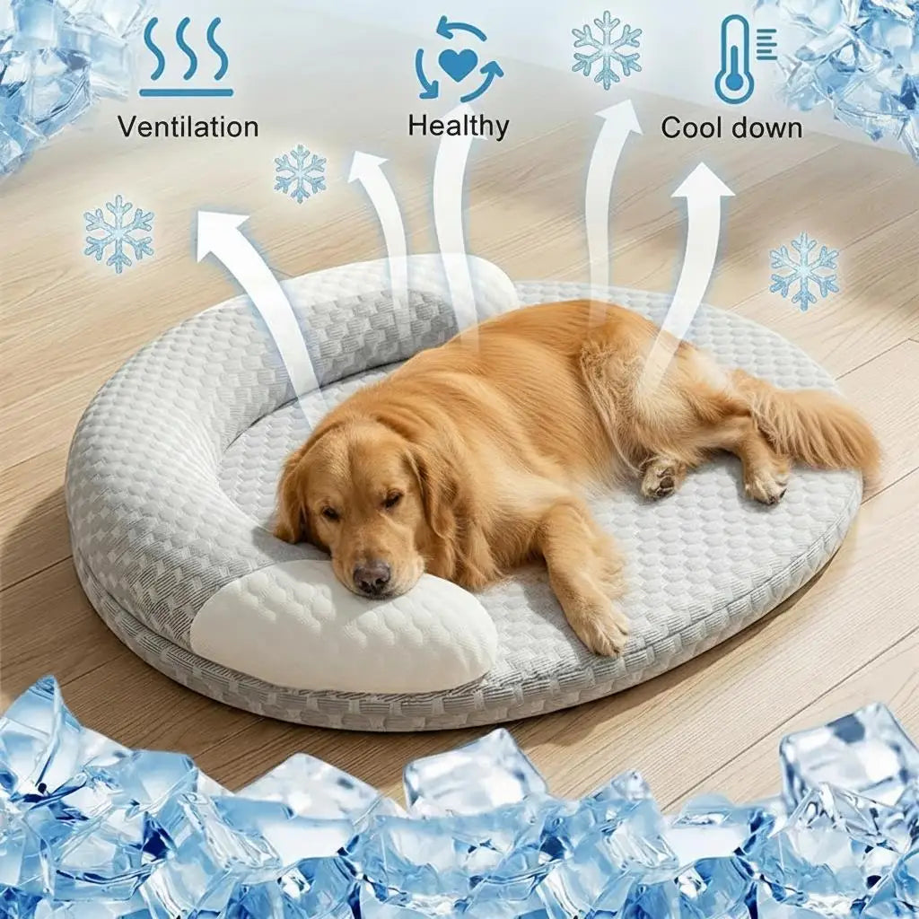 Mat for Dog Cooling Bed Summer Large Beds Cats Accessory Basket Dogs Fluffy Pet Supplies Big Small Baskets Sofa Pets Accessories