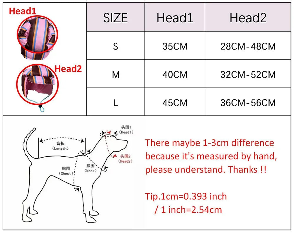 Winter Warm Dog Cotton Coat For Small Medium Puppy Bichon Teddy Rainbow Vest Jacket With Hat Dog Jacket Coat Pet Warm Clothes
