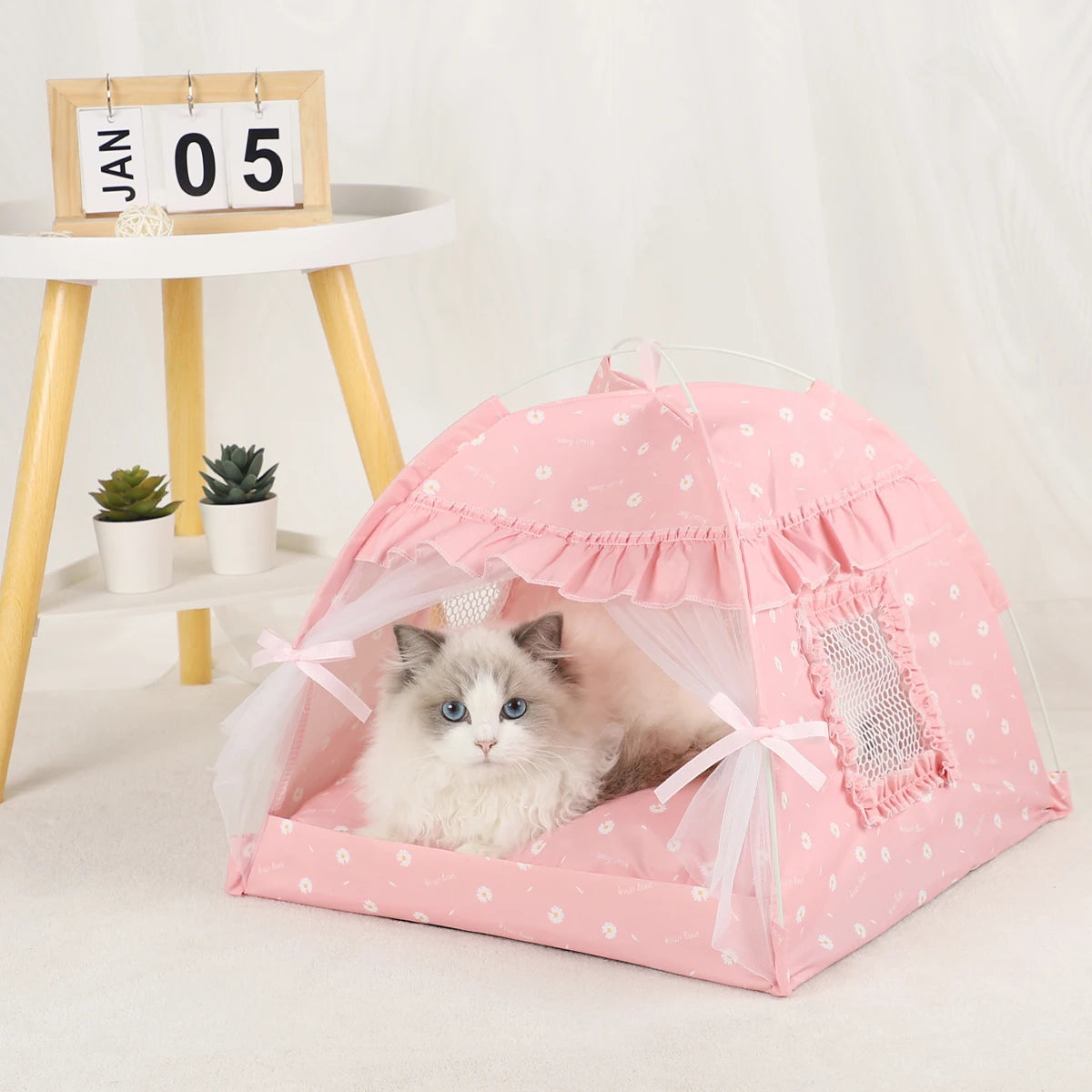 Pet Tent Bed Cats House Supplies Products Accessories Warm Cushions Furniture Sofa Basket Beds Winter Clamshell Kitten Tents Cat Horizon