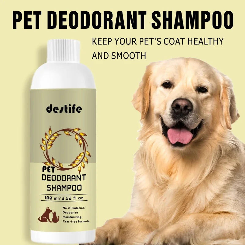 Cat Dog Shampoo Bath Body Wash Conditioner 3-in-1 Oatmeal Flavour Leave Scent Fragrance Deodorizing Bath Pet Cleaning Products