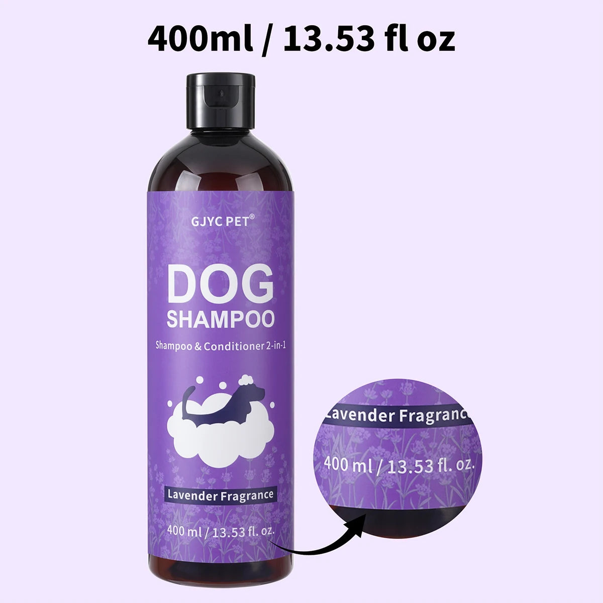 2 In 1 Lavender Dog Shampoo Conditioner Hypoallergenic Soothing Formula Healthy Shiny Coat Gentle Pet Care For Dogs Cats