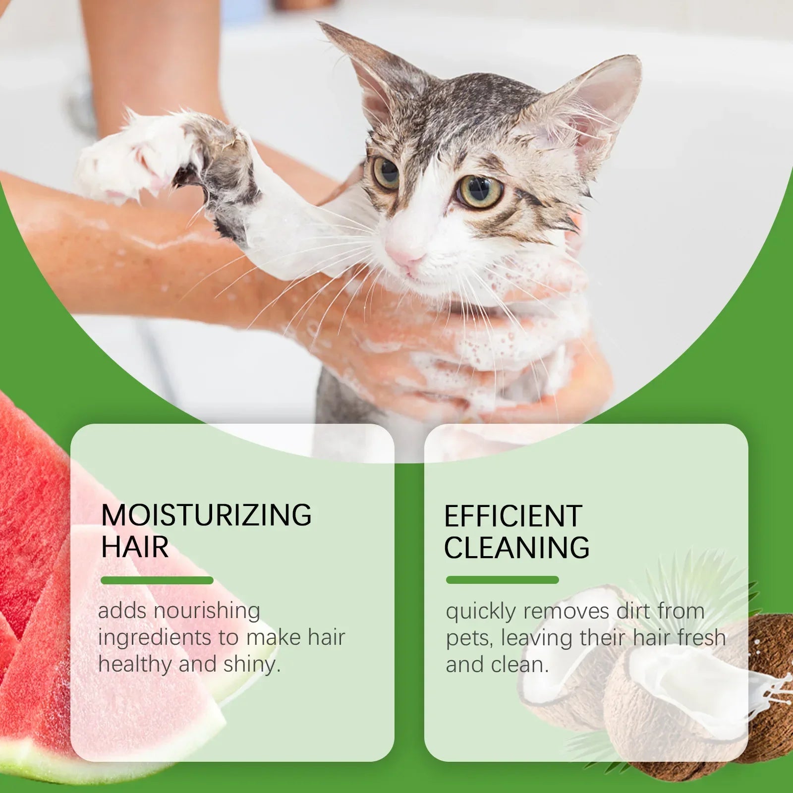 YEGBONG 2-in-1 Pet Shampoo Conditioner for Dog Moisturizing Hypoallergenic Long-Lasting Scent Coat Care Cleansing Bath Liquid