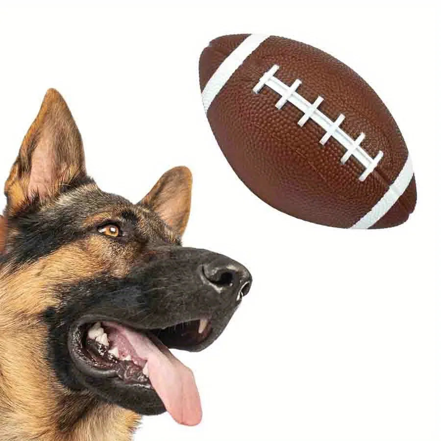 6.7" Inflated Balls for Dogs, Durable Dog Football Toys for Aggressive Chewers Large Rugby Balls Floating Dog Toys for Water JXB