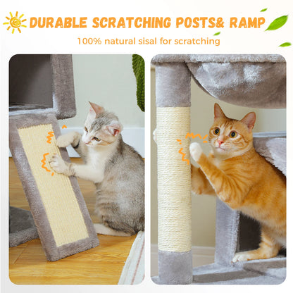 large multi-level cat tree for indoor cats