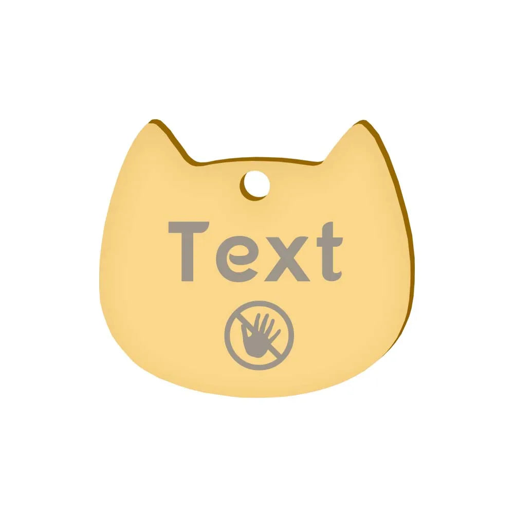 Custom Cat Face Id Dog Tags Name Tags Stainless Steel Plate Decoration Personalized Engraving Animal Chain Charm with number