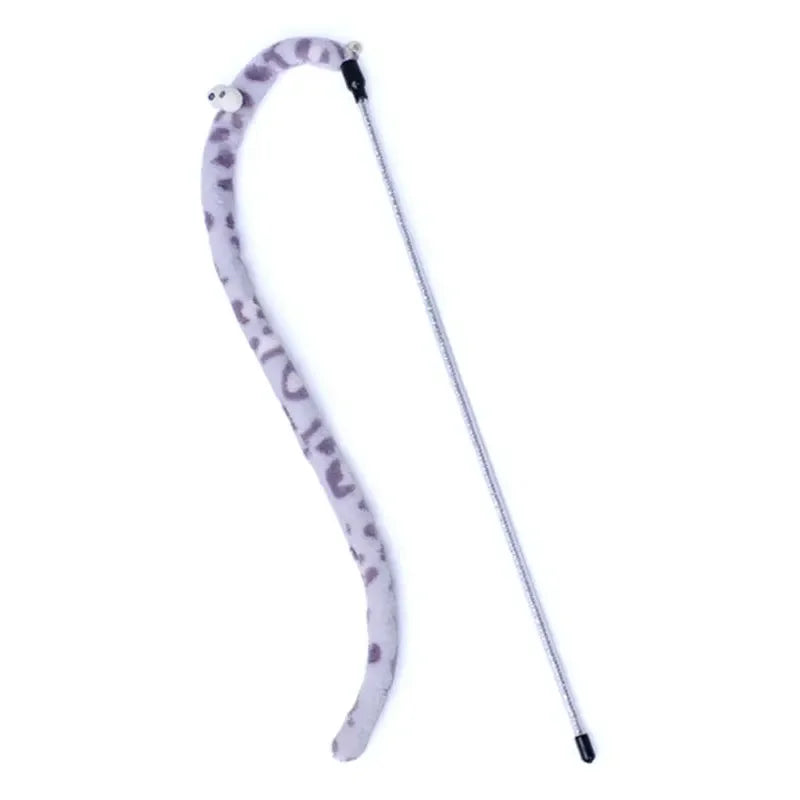 Cat Toy Feather Cats Teaser Wand Cats Interactive Toy Funny Caterpillar Colorful Rod Teaser Wand Pet Cat Supplies Pets Accessory