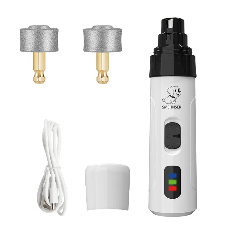 Electric Dog Nail Grinder Puppy Cat Nail Clippers Professional Pet Grooming Gadget Diamond Bit Replacement Head Dog Nail Trimmer