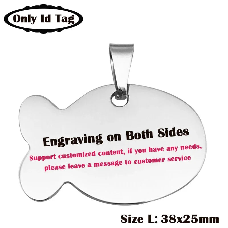 Personalized Cat Collar Pet ID Tag Name Custom Free Engraved ID Nameplate Kitten Puppy Anti-lost Nametag Safety Buckle Necklace