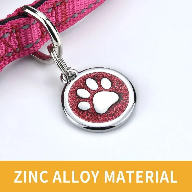 Pet ID Tags Free Engraving Pet Anti-lost Collar Pendant Personalized Puppy Name Tag Cat Paw Decoration Customized Product