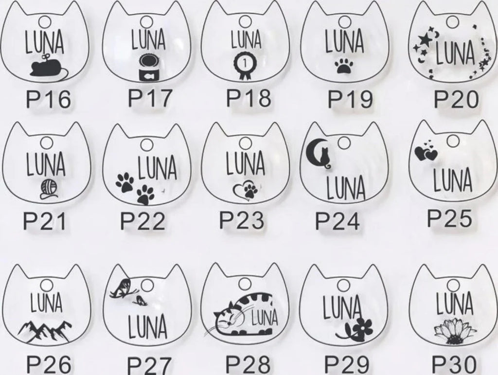 Personalized Small Cat Collar ID Tag - Engravable Pet Name Tag for Cats, Durable Stainless Steel Cat Head & Collar Accessories,