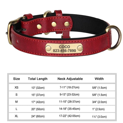 Personalized Leather Dog Collar with Free Engraved Name Horizon
