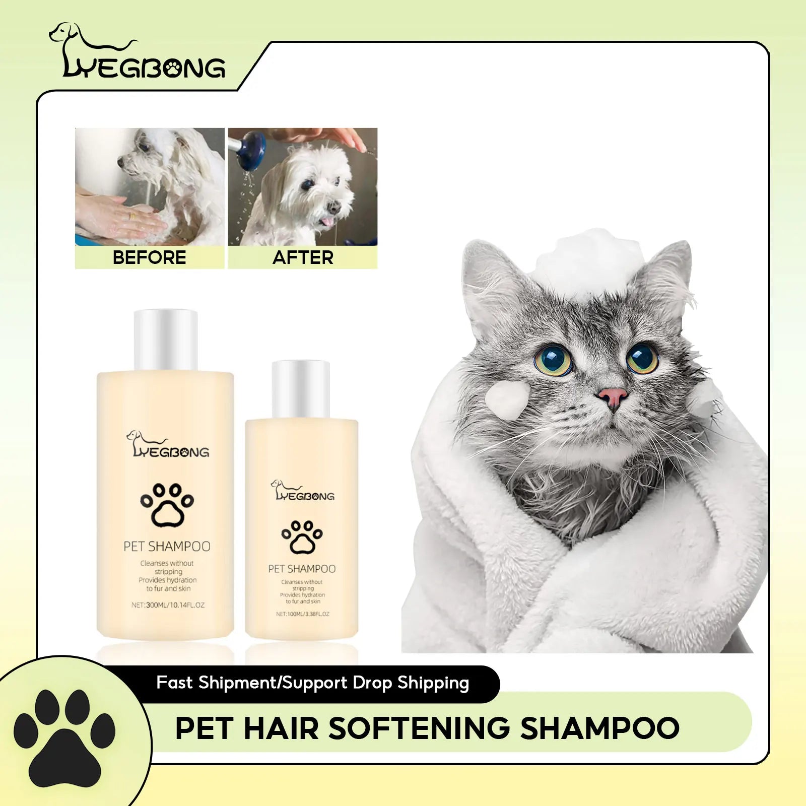 Pet Wash Shampoo Dogs Hair Soften Dirts Mites Removal Flea Kille Deodorizing Reduce Itching Anti Flea Pet Grooming Puppy Shampoo